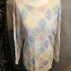 Colorful Diamond Pattern Women's Sweater